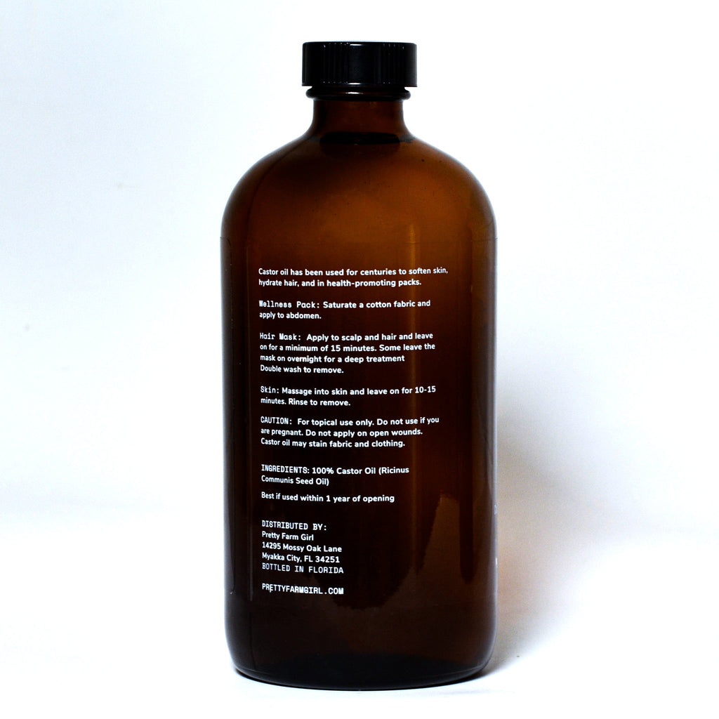 Organic Pure Castor Oil + Cloth Pack Bundle