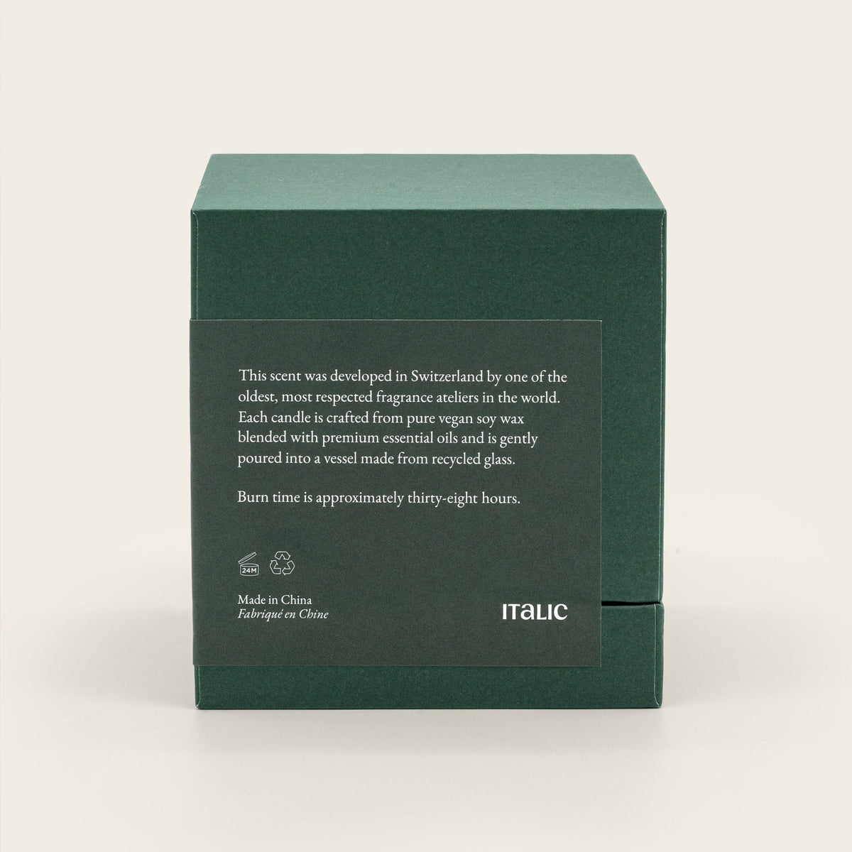 Noir Swiss Scented Glass Candle